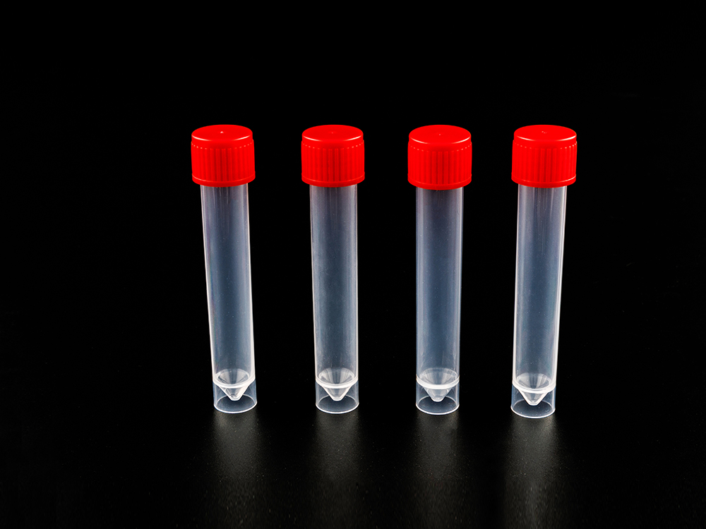 10ml Flat Screw Cap Transparent Cryovial Sample Tubes
