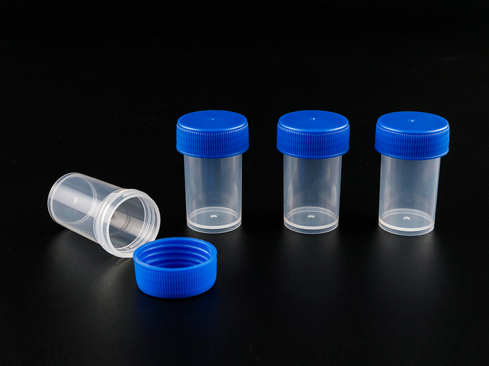 TF-06 18ml Flat Bottom PP Specimen Bottle With Cap